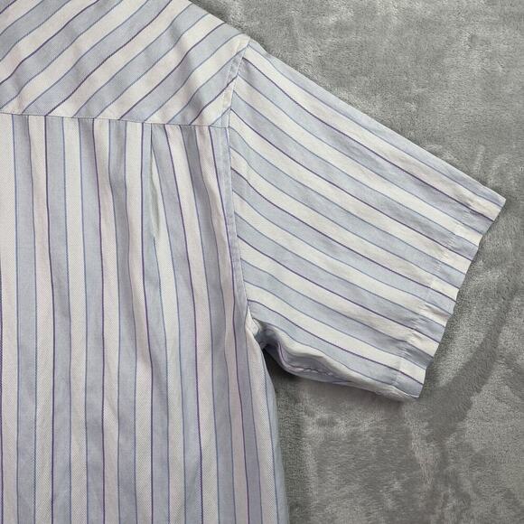 Design Inspired by the Art of John Lennon Shirt Men's XL White/Blue Striped - Picture 12 of 16